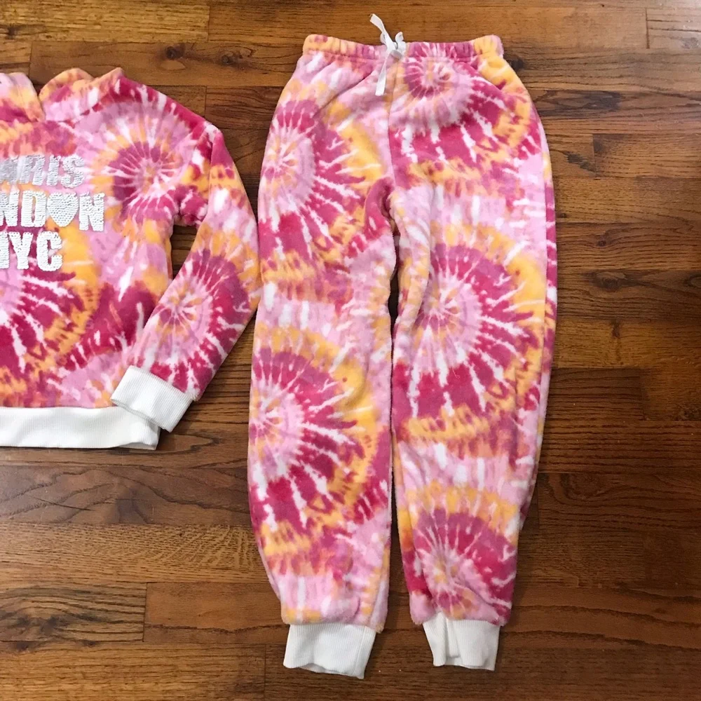 Hoodie Jogging Suit Outfit NWOT Loungewear Athletic Activewear Pajamas Tie Dye